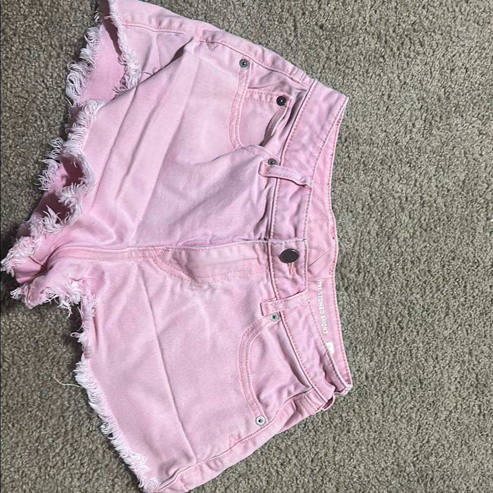 Pink Volcom jean shorts